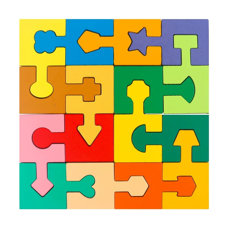 Bloques de Encaje Geométrico Montessori Puzzle Shape Pairing
